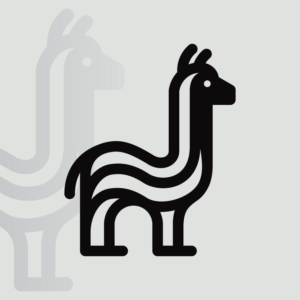 Alpaca logo on isolated background v72 vector