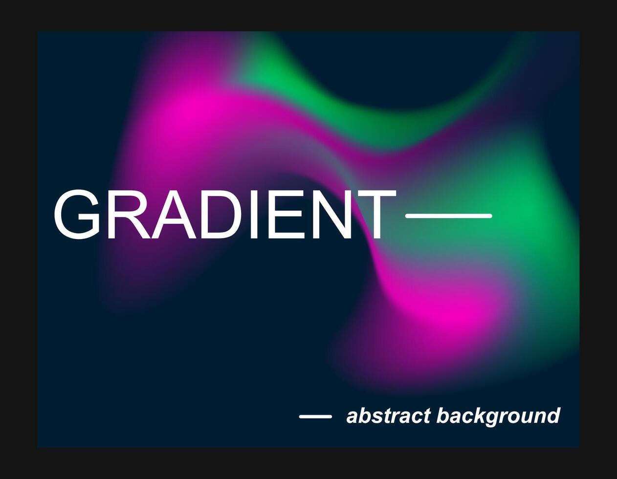 Abstract gradient background with smooth blur shapes.Green, yellow, blue and black color.Copy space.Wavy liquid gradient mesh.Grapic design.. vector