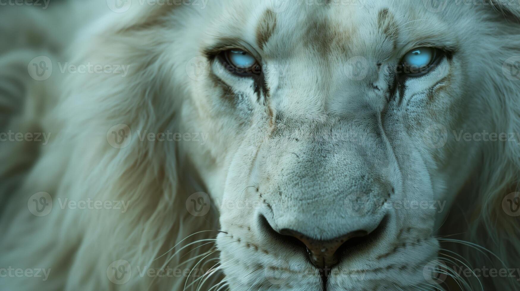portrait of a white lions. photo