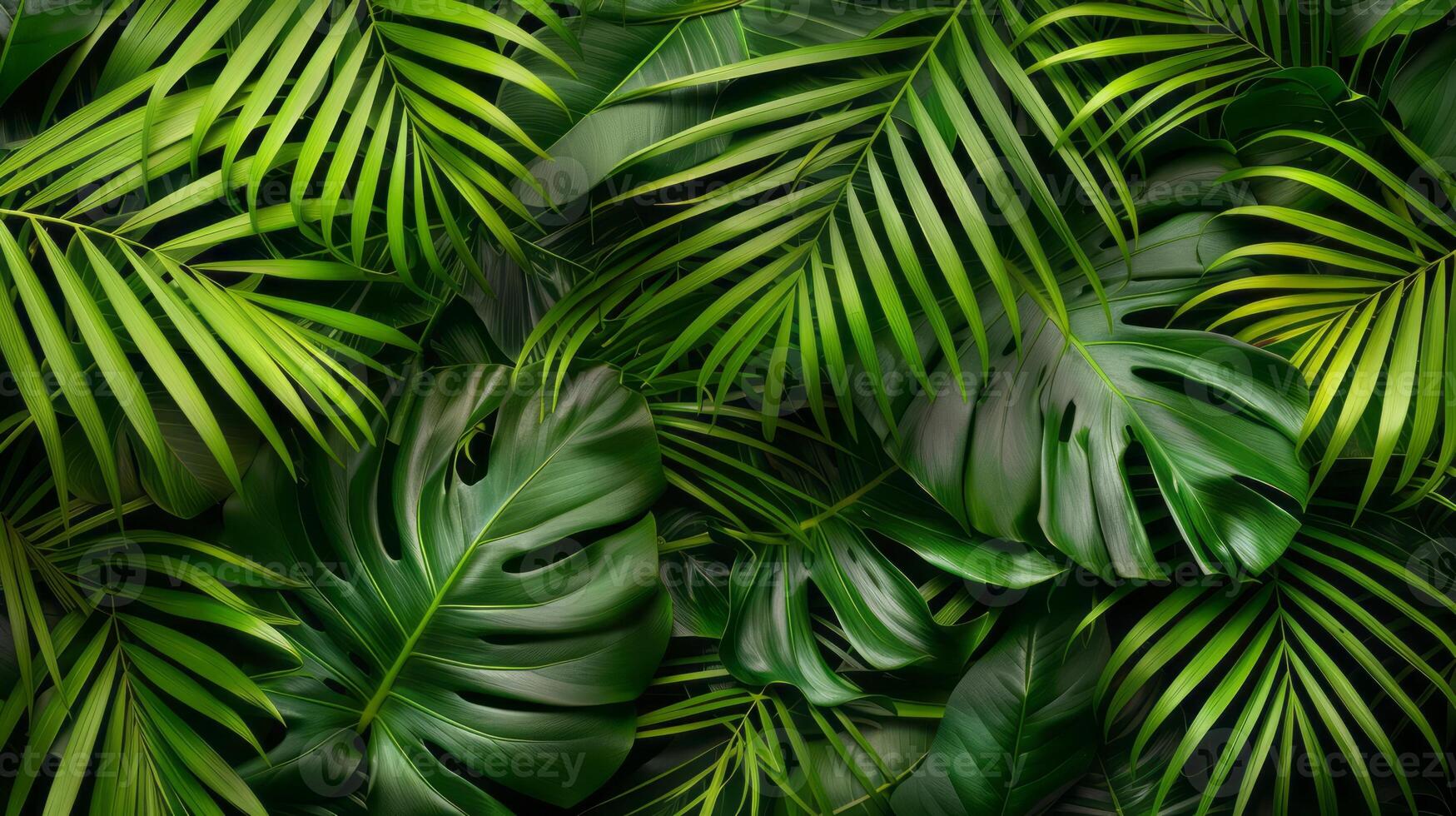 Palm leaves background. photo