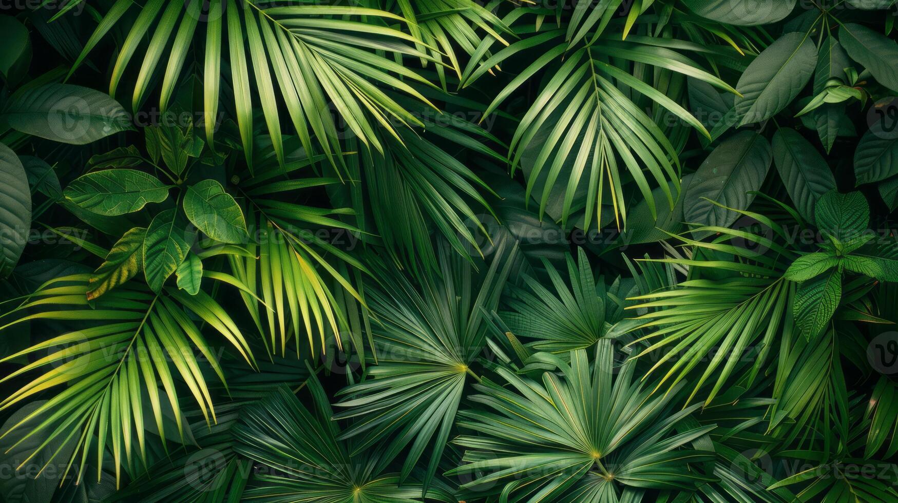 Palm leaves background. photo