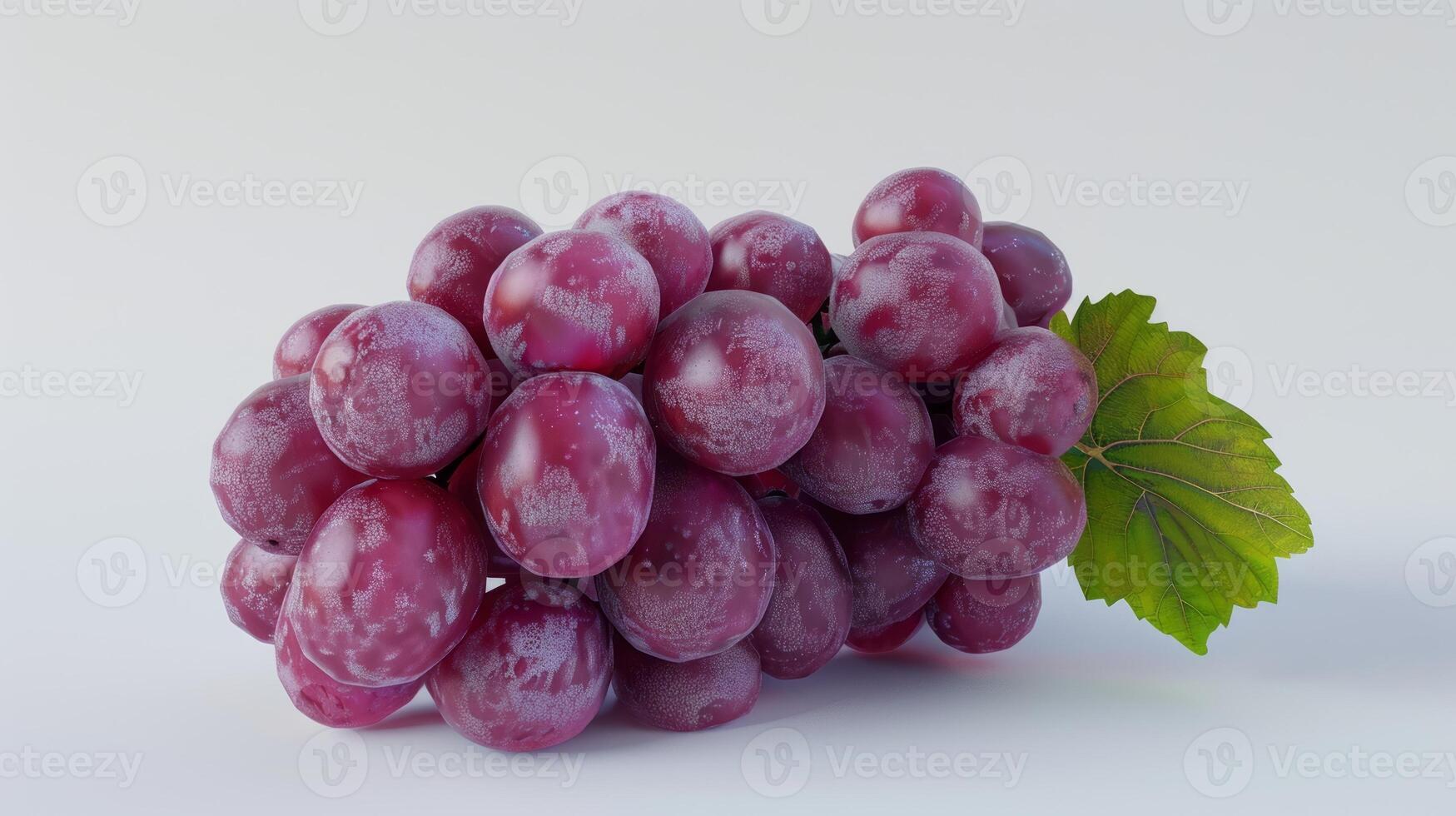3D isolate on a white background a bunch of grapes. , Food. photo