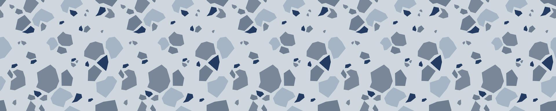 Terrazzo mosaic gray seamless pattern vector