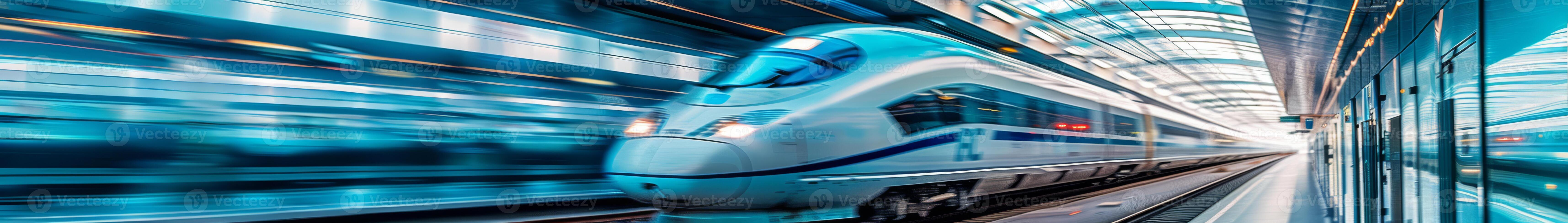 A train is moving through a tunnel photo