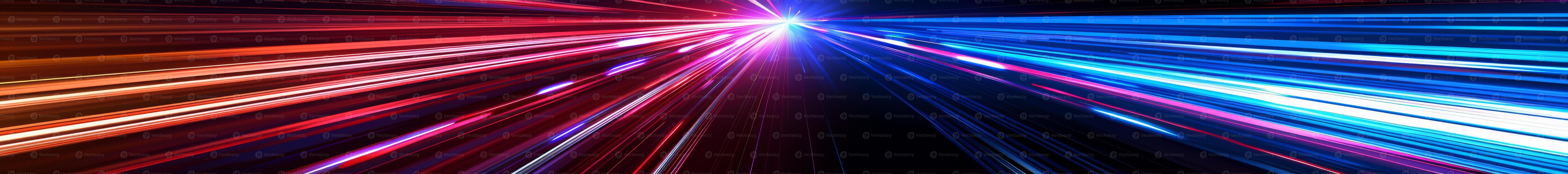 Radiant Light Trail in Red and Blue Evoking Speed and Motion photo