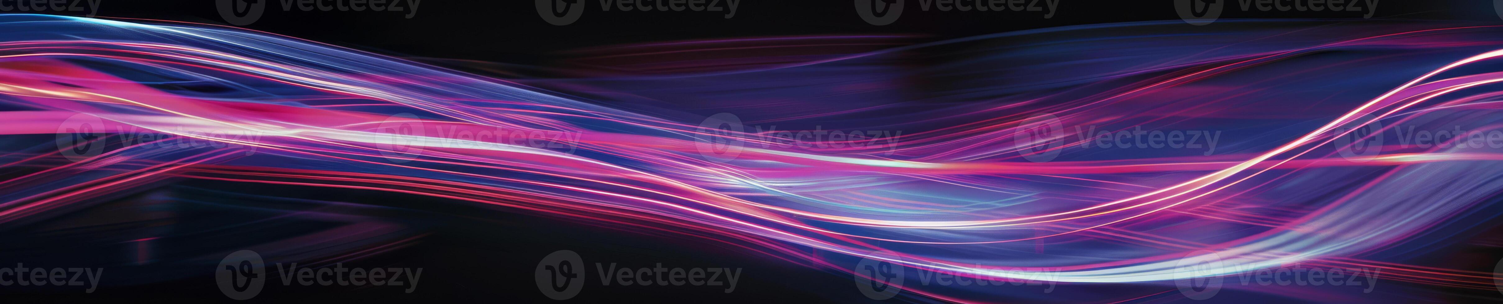 Dynamic Neon Light Flow with Vibrant Red and Blue Hues photo