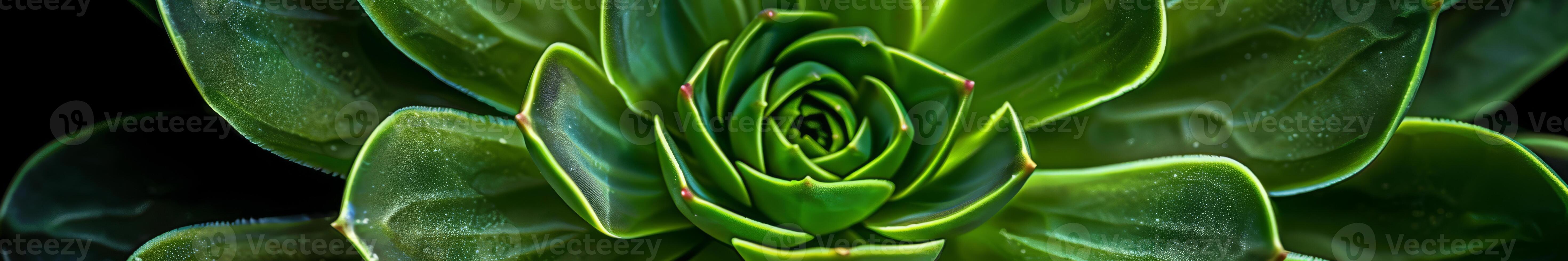 Lush Green Succulent with Natural Geometric Patterns photo
