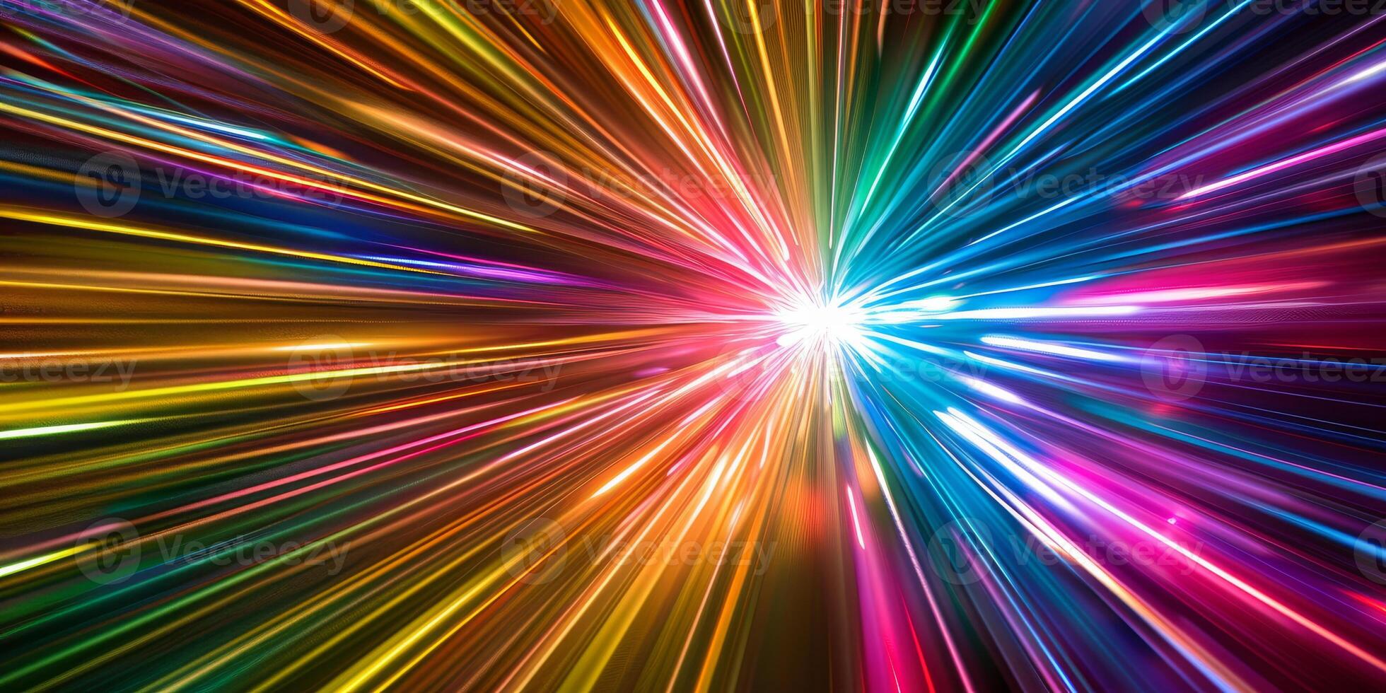 A colorful, blurry of a light that is shining through a prism photo
