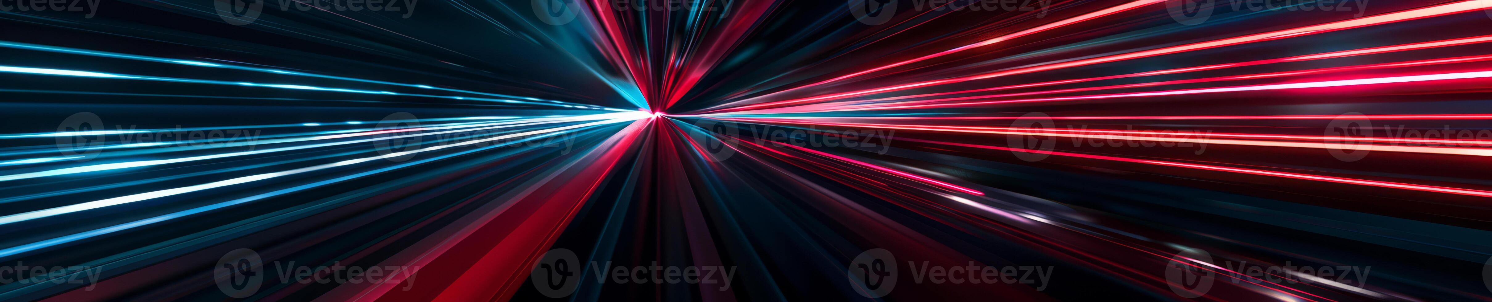 Speed of Light Experience with Intense Red and Blue Streaks photo