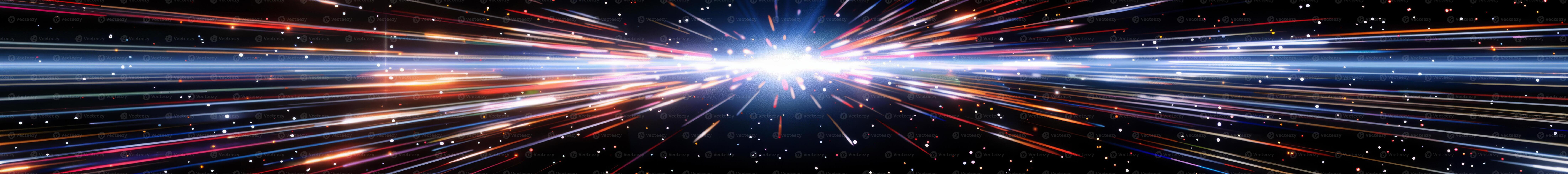 Light Speed Effect with Streaks of Red and Blue photo