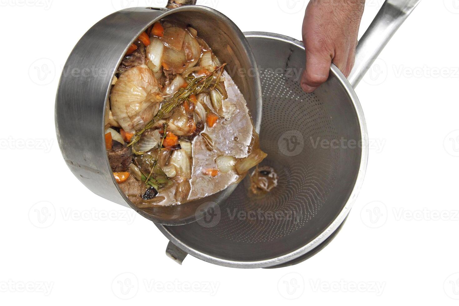 step by step guide to Gigot D'agneau a la Bretonne, a French Easter dish with lamb shank, white beans, bouquet garni and escargot butter photo
