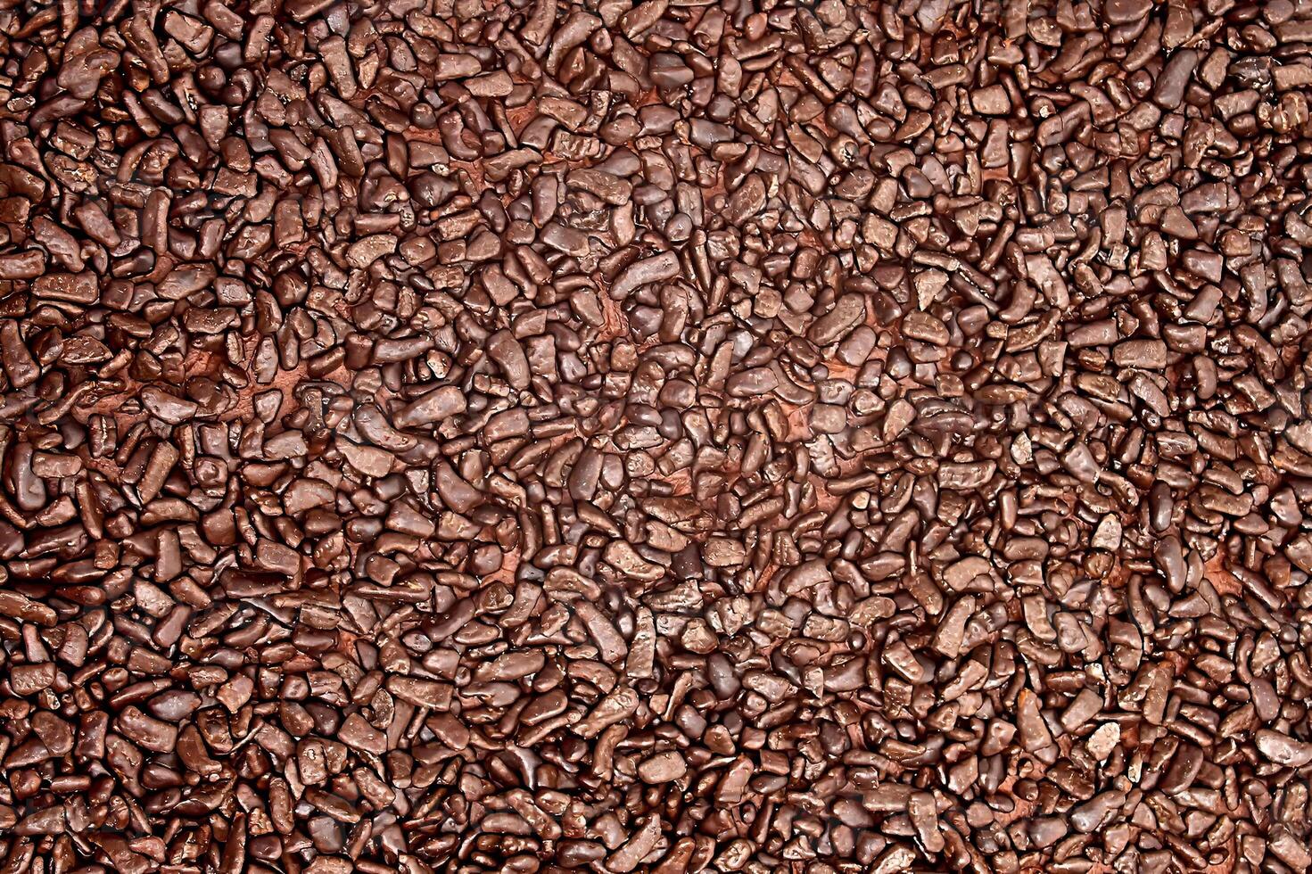 delicious chocolate sprinkles seen from above in close-up photo