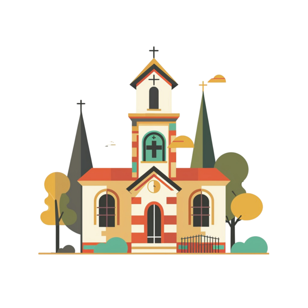 Church with steeple png
