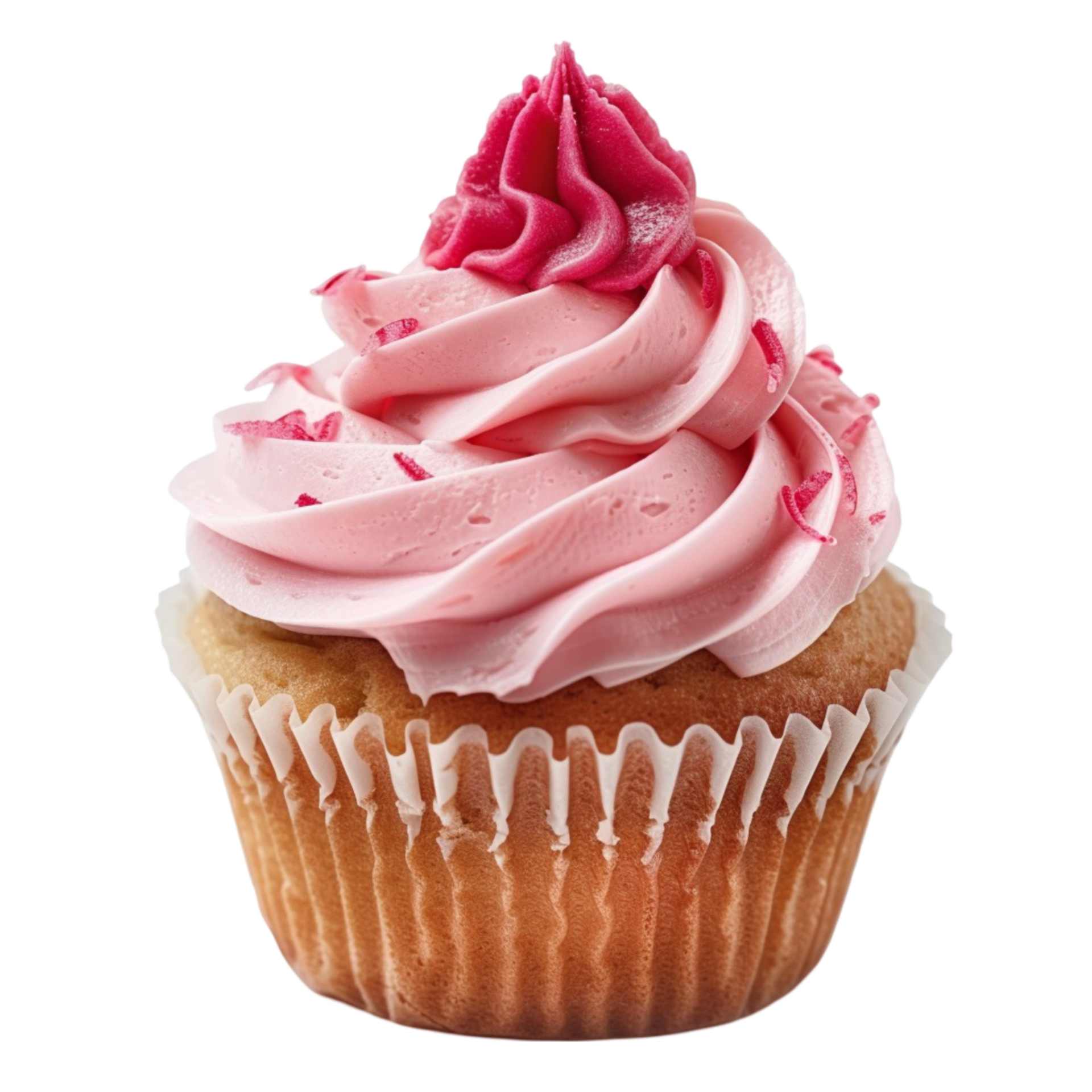 Chocolate cupcake with pink icing 45700435 PNG