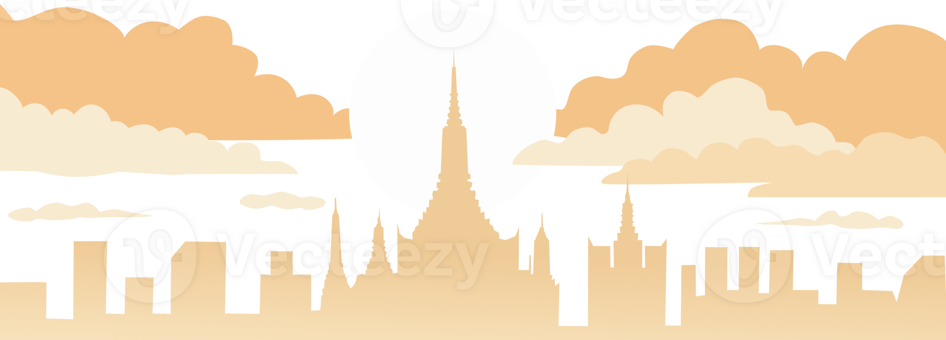 Bangkok city silhouette png