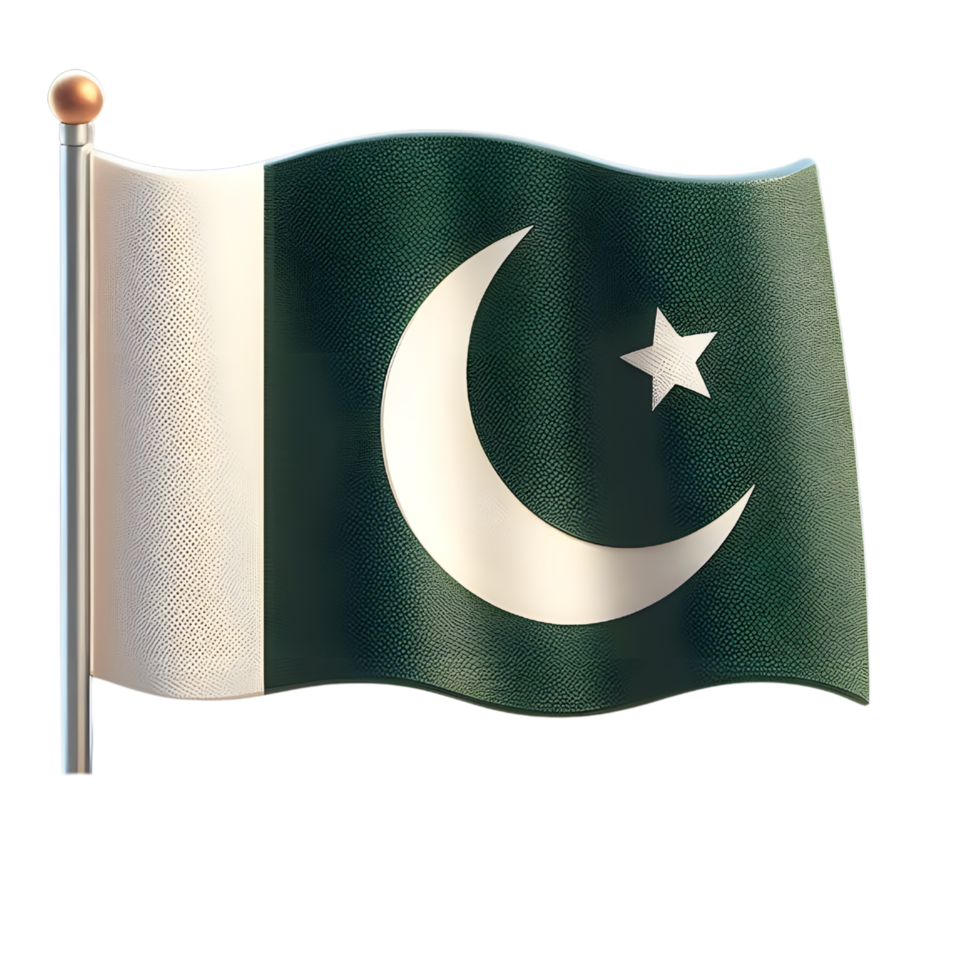 pakistani flag for independence day on transparent background png