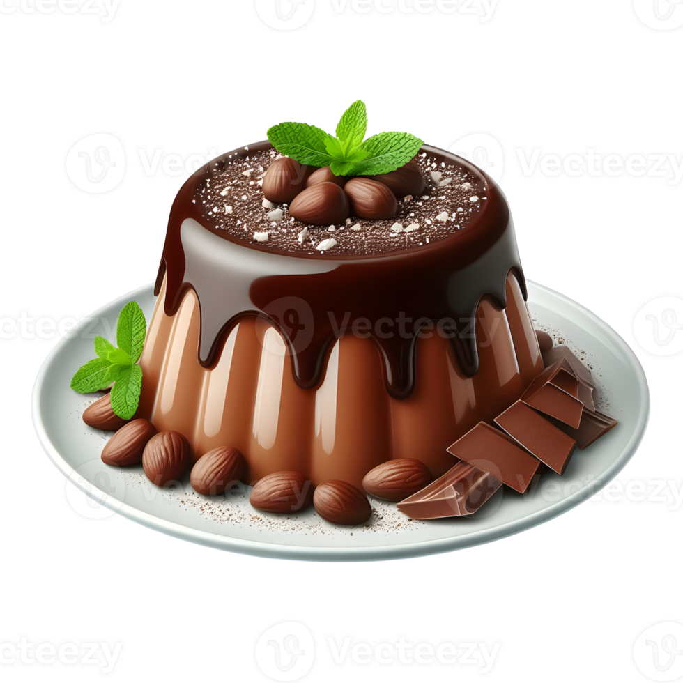 Chocolate Pudding on transparent background png