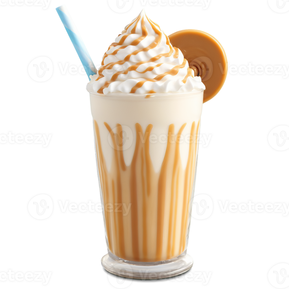 Salted Caramel Dream Milkshake caramel swirls sea salt flakes indulgent treat eye catching Summer drink png