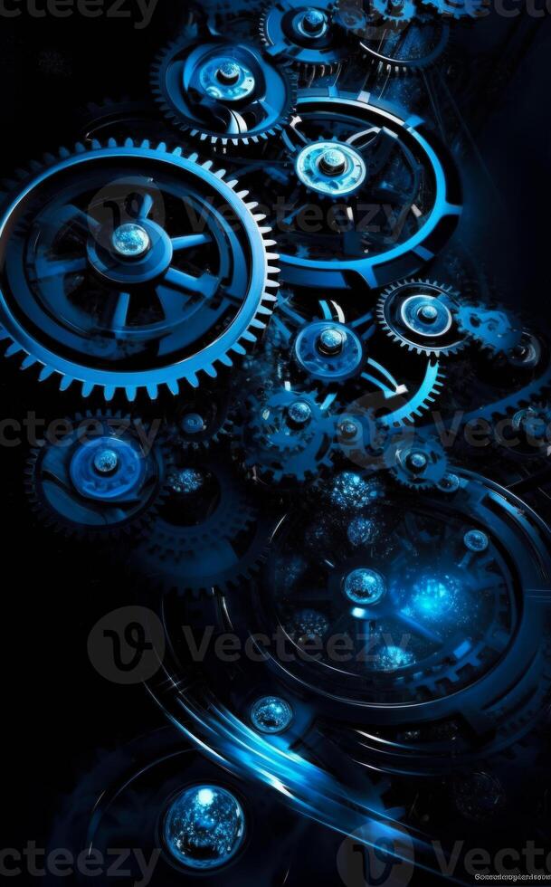 Abstract gears and cogs on the subject of technology communications and business photo