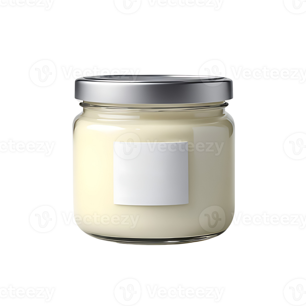 Cream jar with lid mockup isolated. Organic cosmetics for skin care. Advertising cosmetics and environmentally friendly products. png