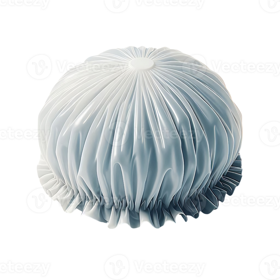 White shower cap mockup. Top view. png