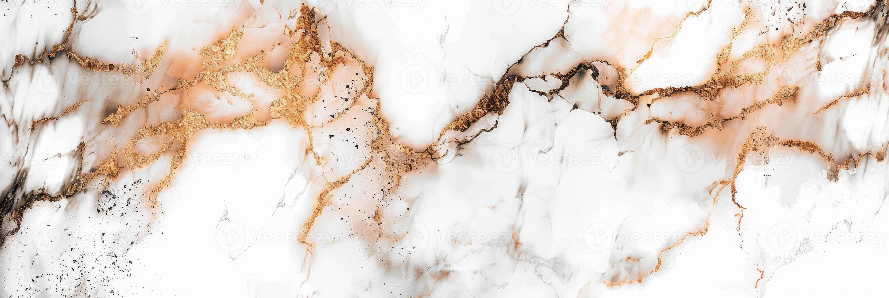 Elegant White Marble Texture with Gold Veining Detail photo