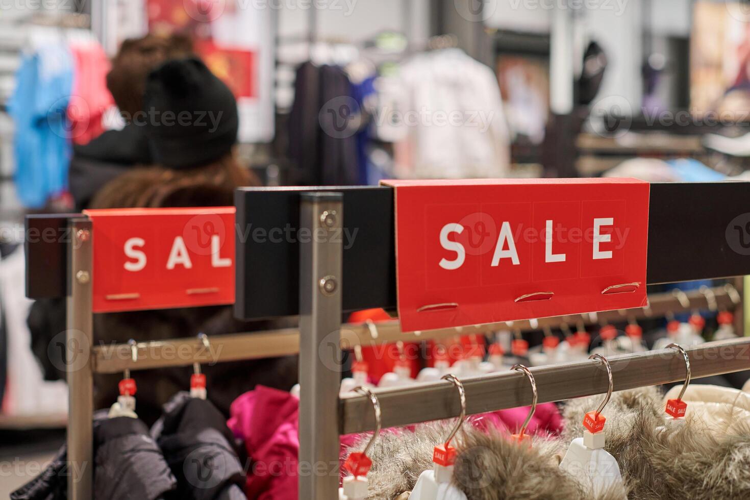 Sale at shopping mall, seasonal promotions photo