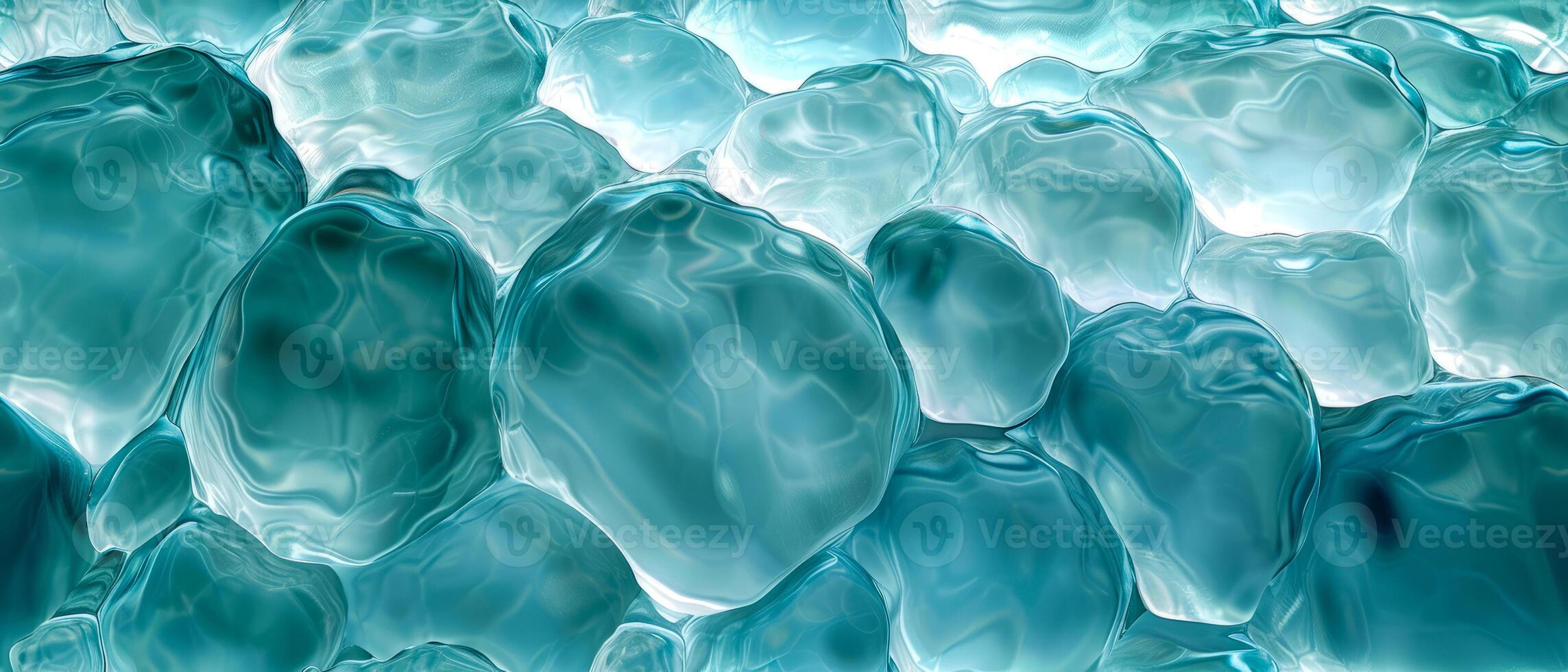 The image is of a blue and white background with many small blue photo