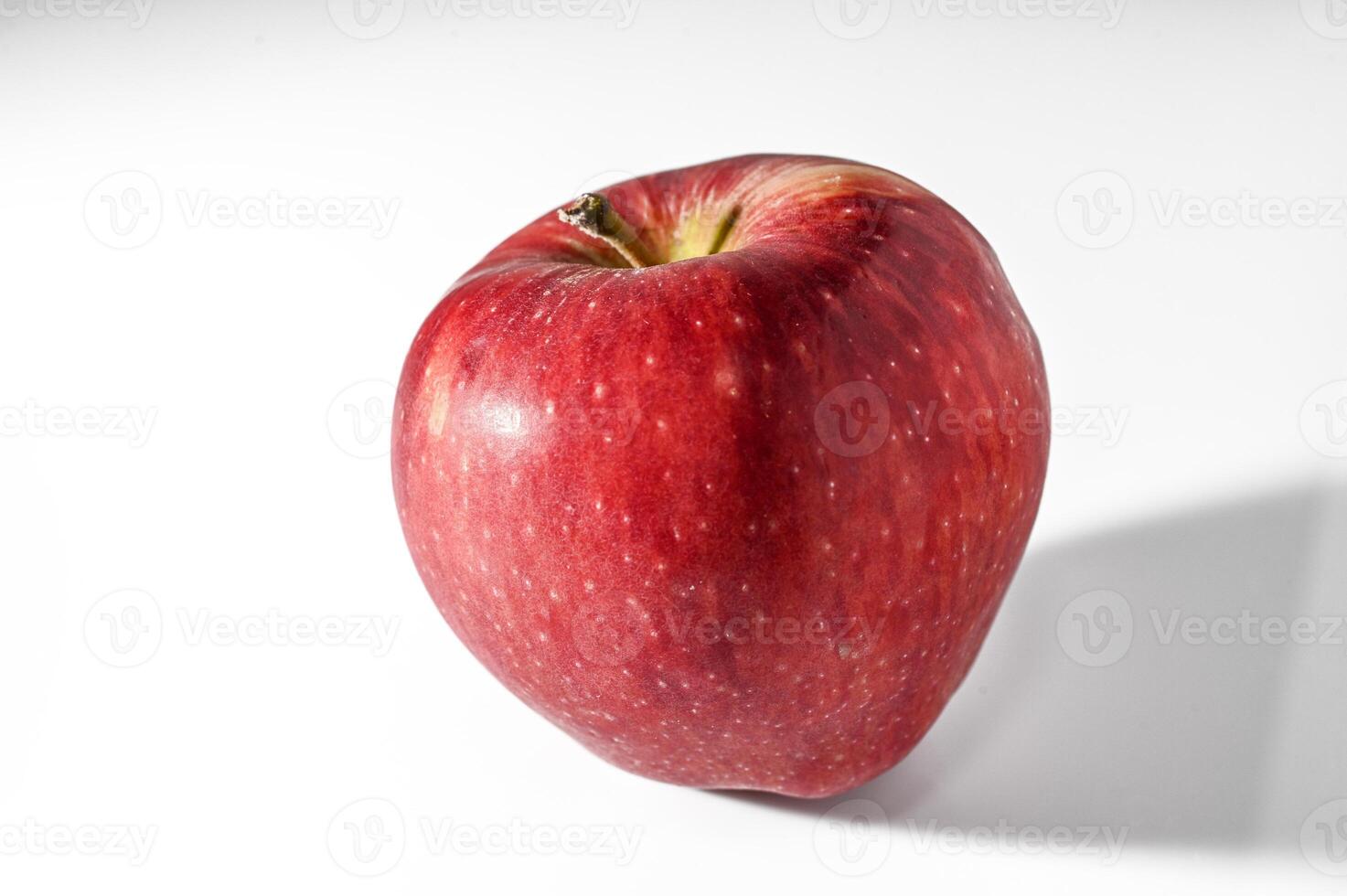 Red apple isolated on white background. Fresh raw organic fruit. 1 photo