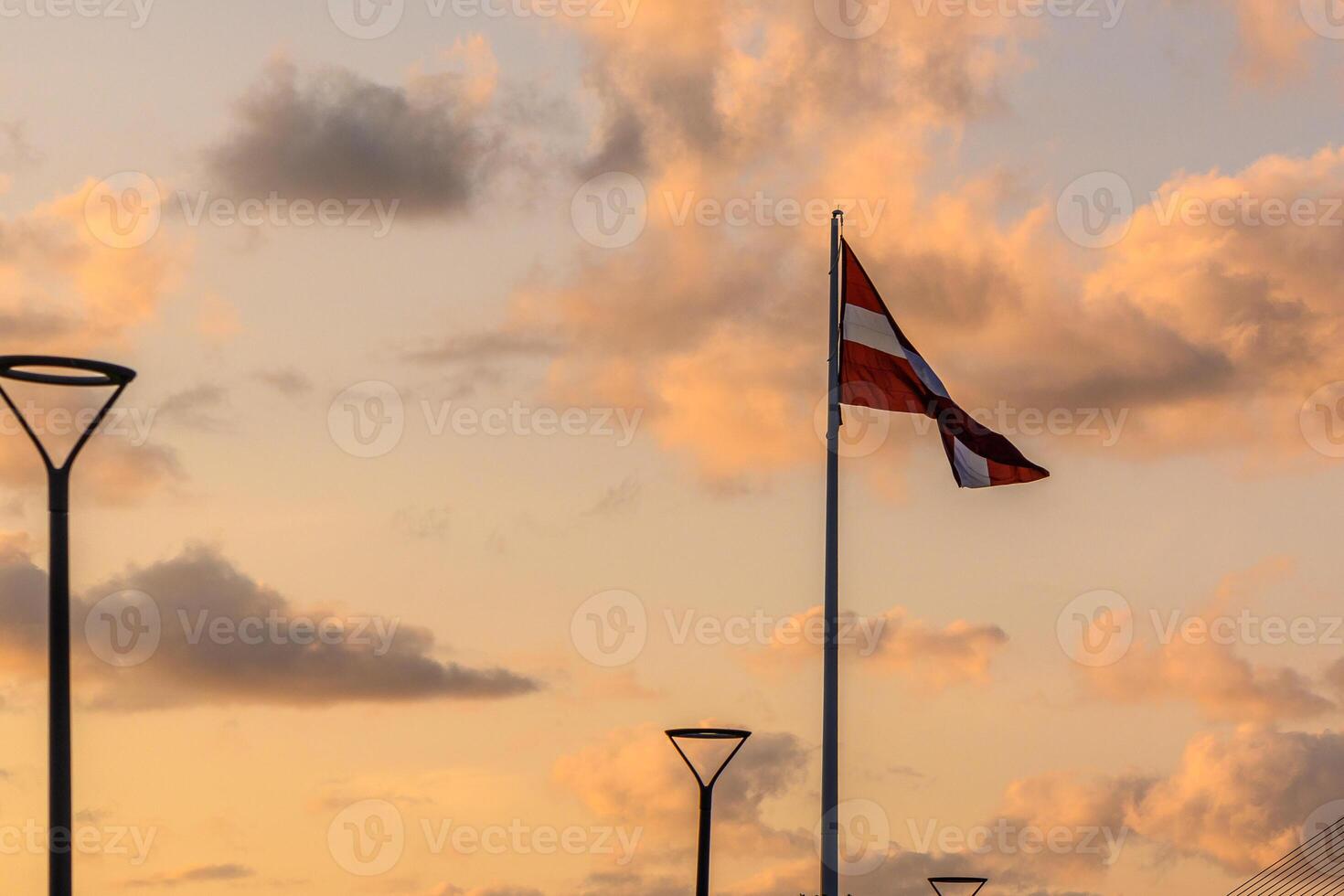 The largest flag of Latvia in front of the center of Riga 3 photo