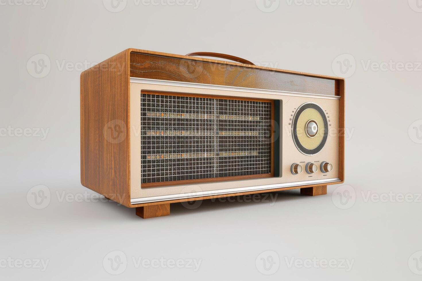 retro design radio on white background photo