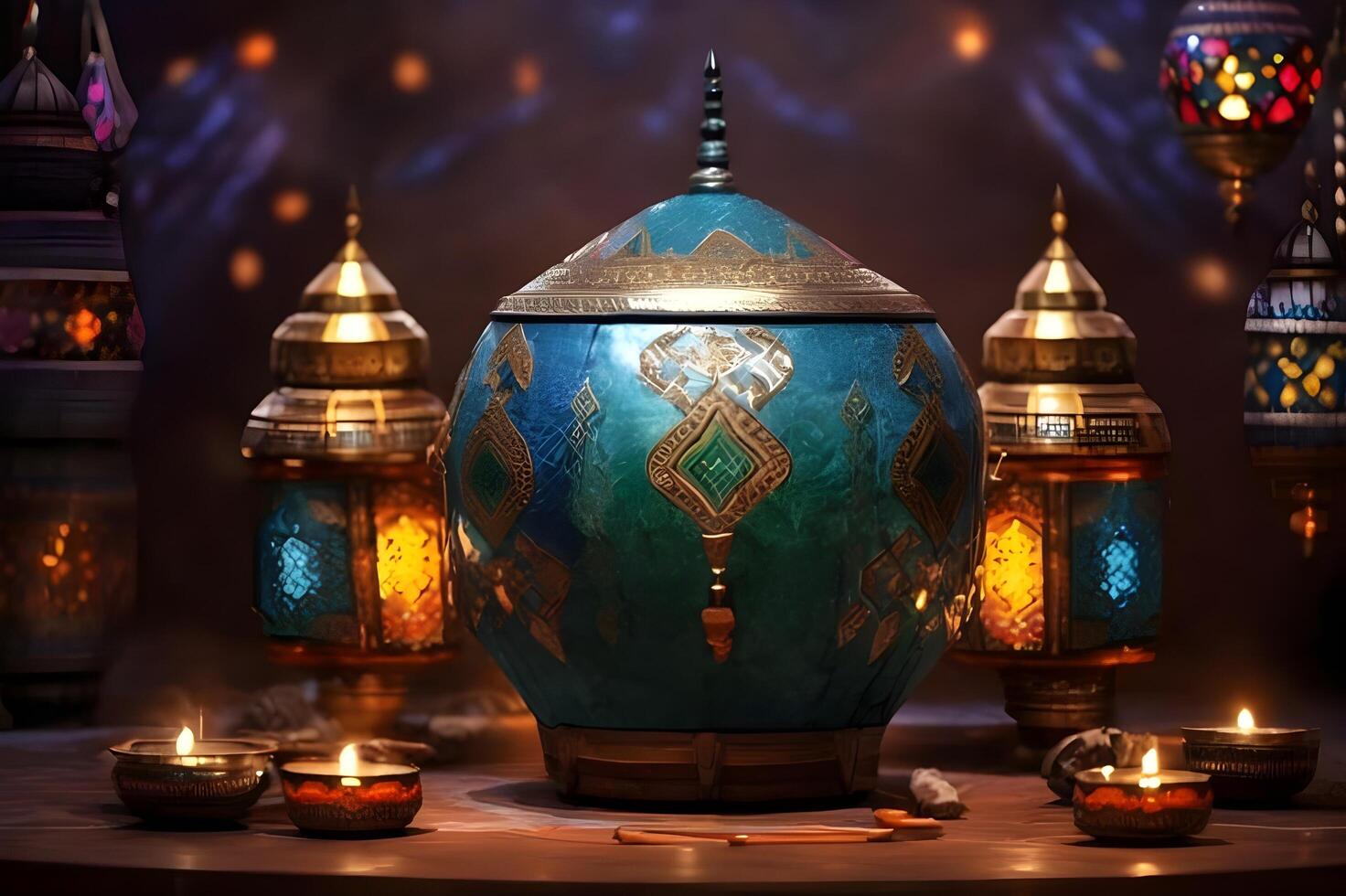 Nice Lamp in Ramadan free images photo