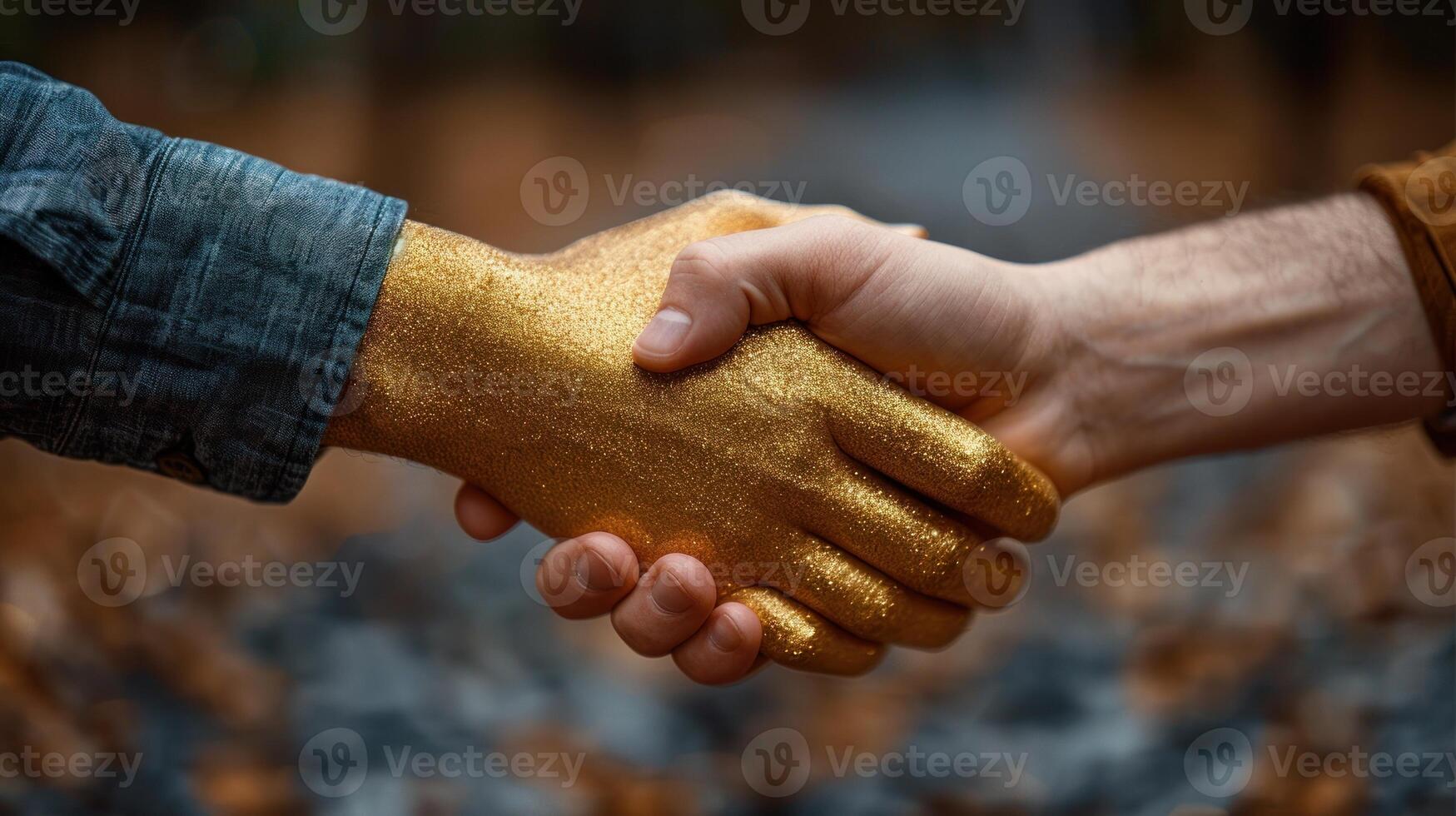 Golden Embrace. A Symbol of Unity Amidst Autumn Serenity photo