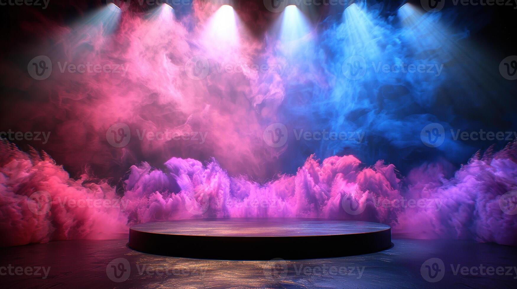Mystical Stage Amidst a Dance of Colors photo
