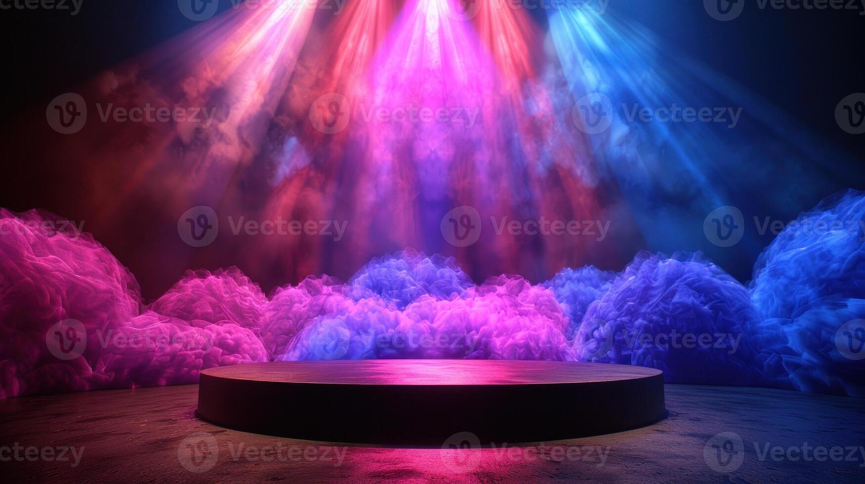 Mystical Stage Illuminated by Ethereal Lights photo