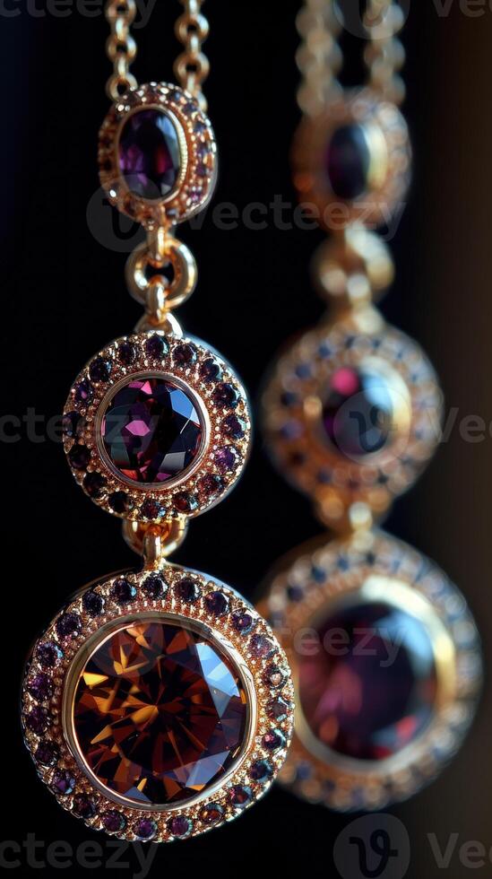 Elegant Radiance. A Display of Exquisite Gemstone Jewelry photo