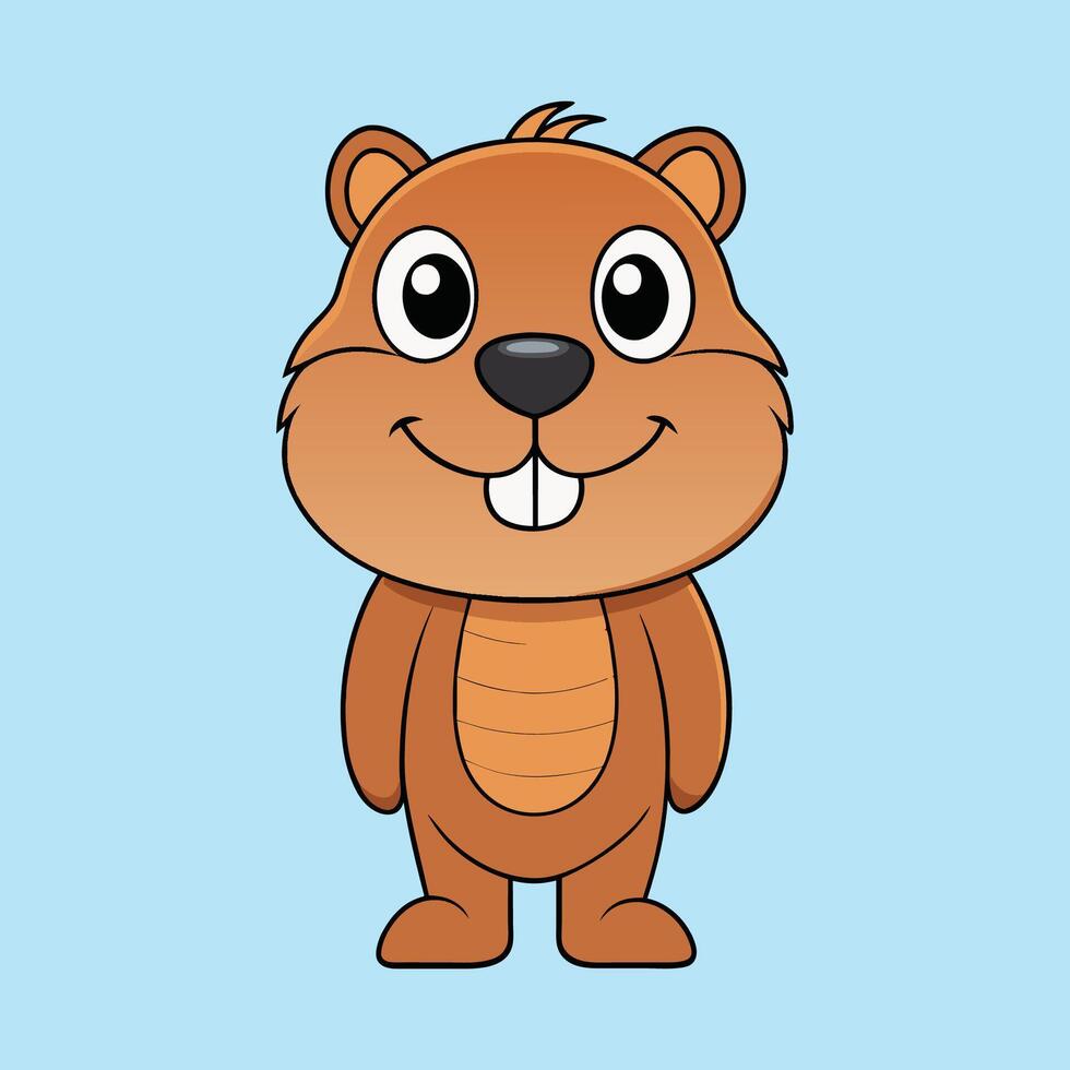 cute beaver cartoon art beaver cartoon illustration animal cartoon design vector