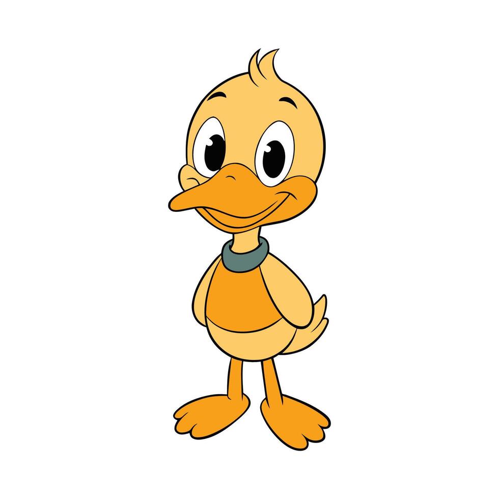 Cute duck cartoon illustration vector