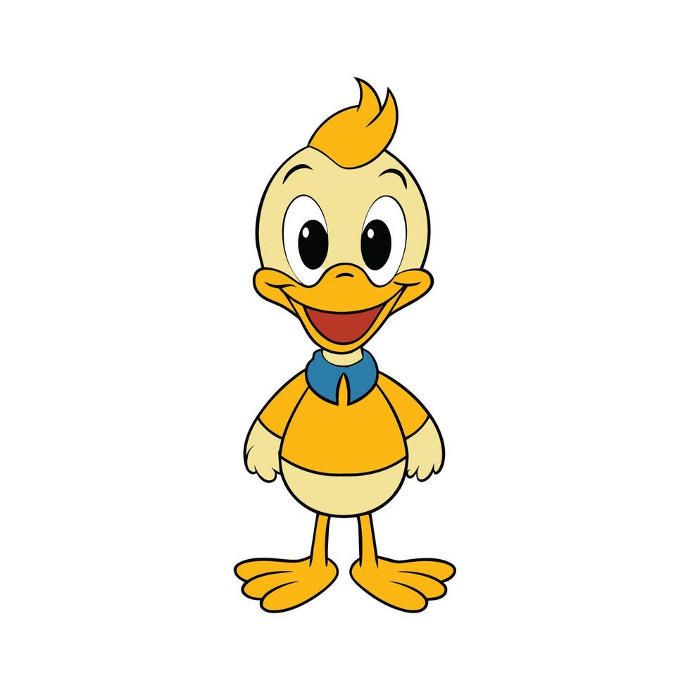 Cute duck cartoon illustration vector