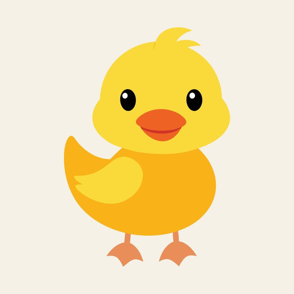 Cute duck cartoon illustration vector