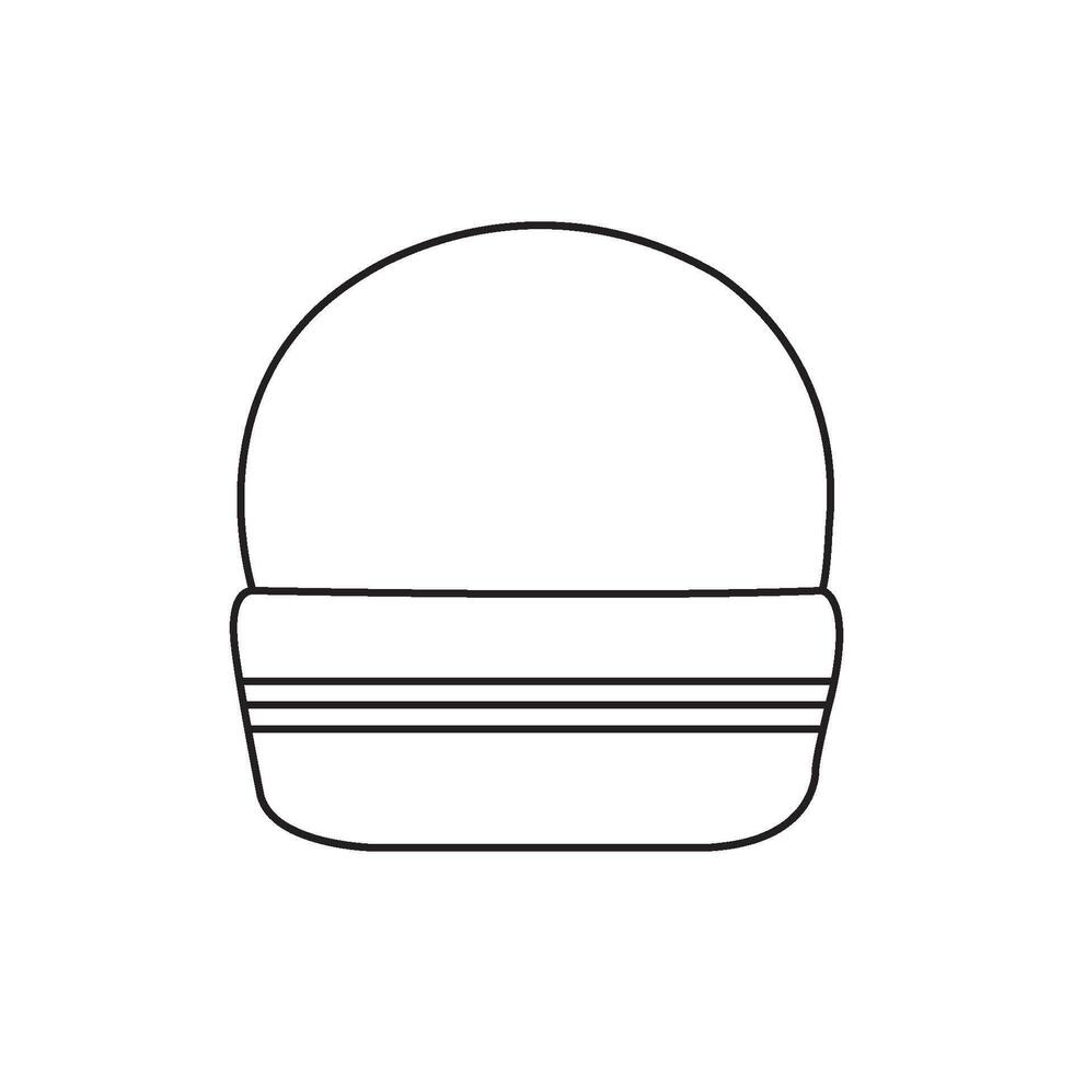 Winter hat icon vector