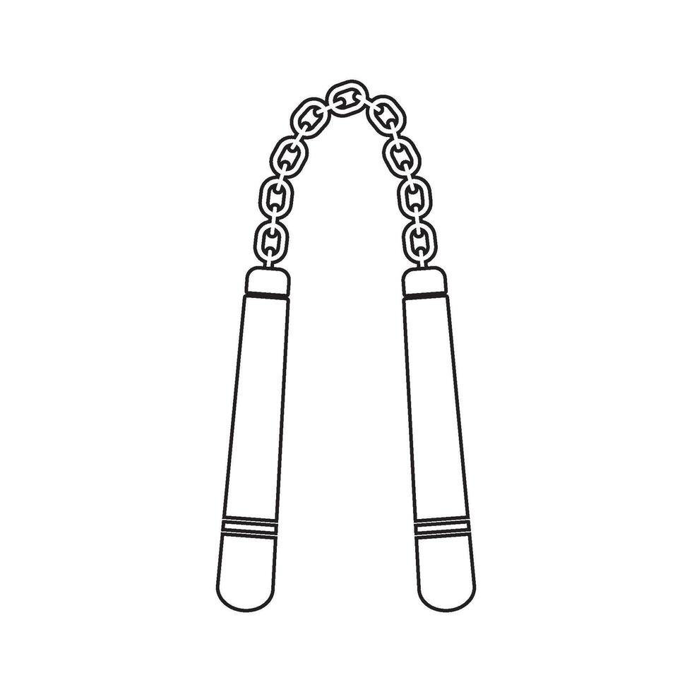 Nunchaku icon design vector