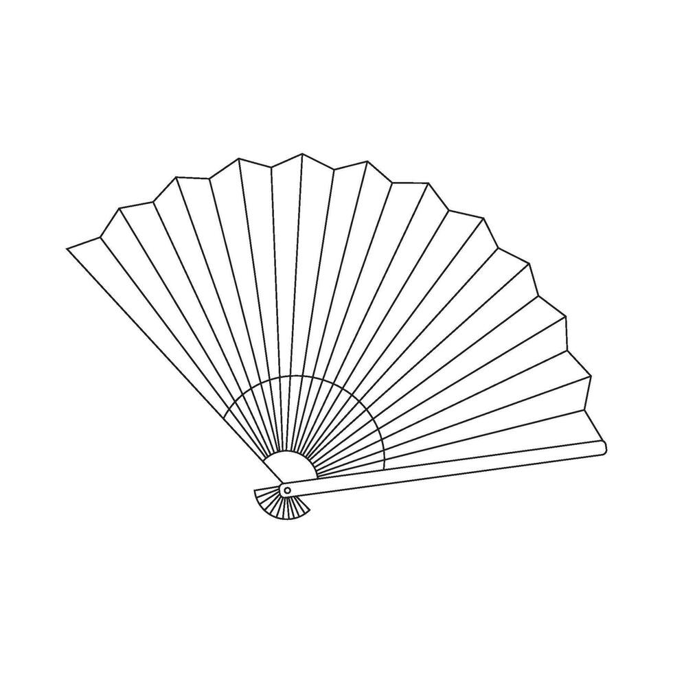 Hand fan icon vector
