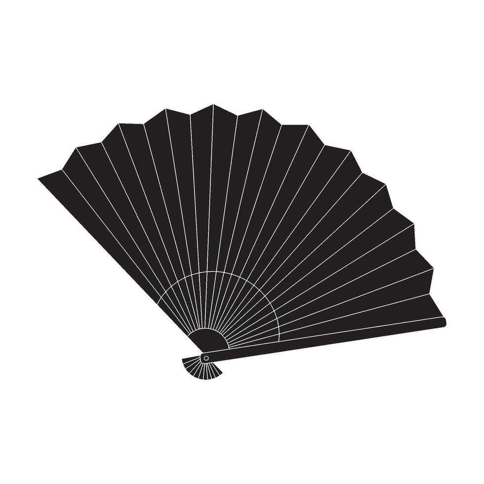 Hand fan icon vector