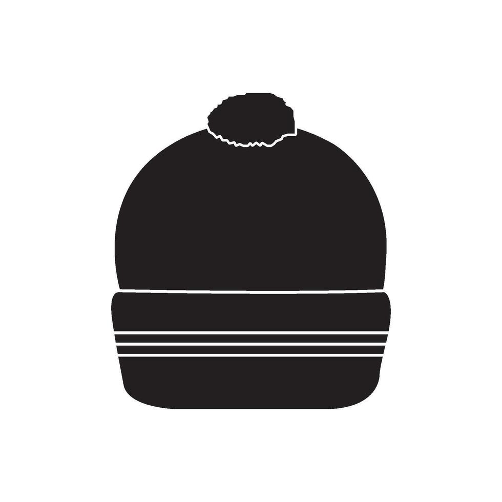 Winter hat icon vector