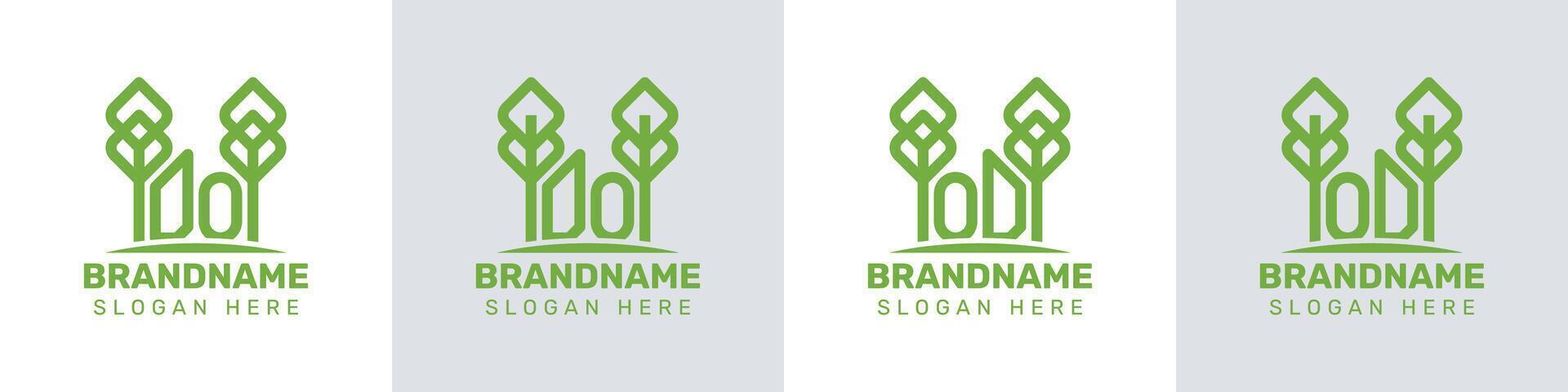 Letters DO and OD Greenhouse Logo, for business related to plant with OD or DO initials vector