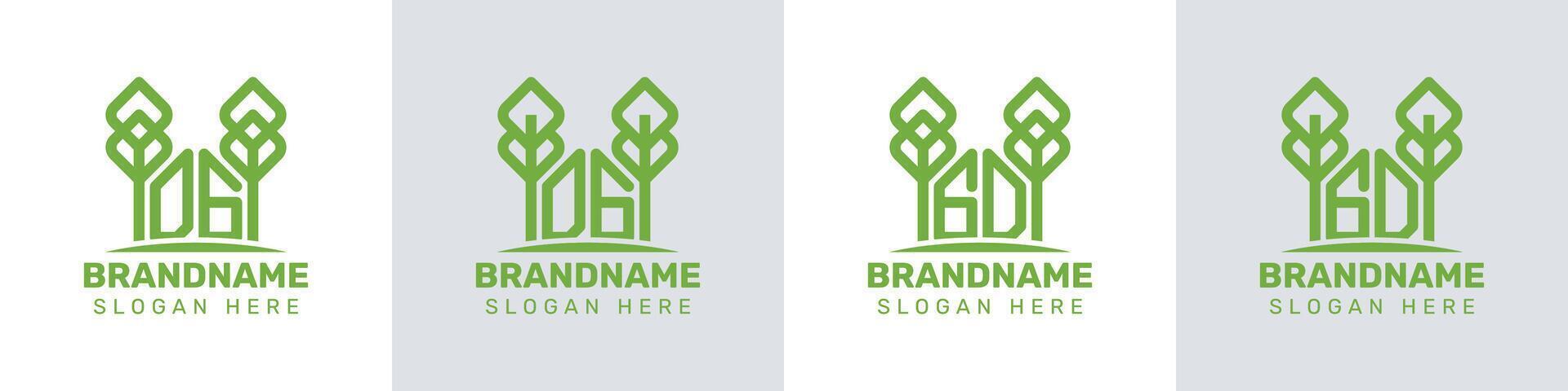Letters DG and GD Greenhouse Logo, for business related to plant with GD or DG initials vector