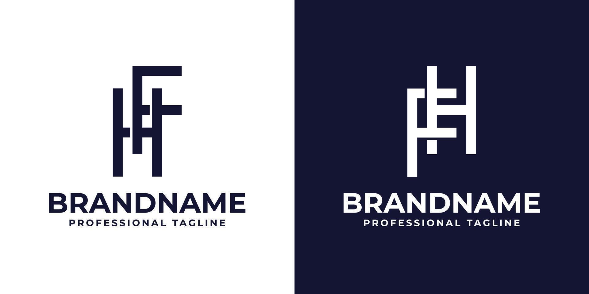 Letters HF and FH Monogram Logo, suitable for any business with FH or HF initials vector