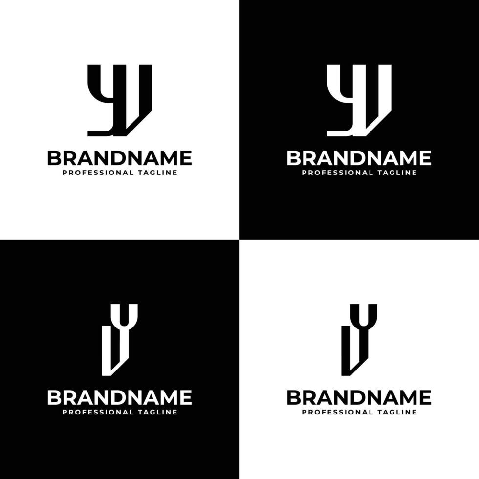 Letters YV and VY Monogram Logo, suitable for any business with VY or YV initials vector