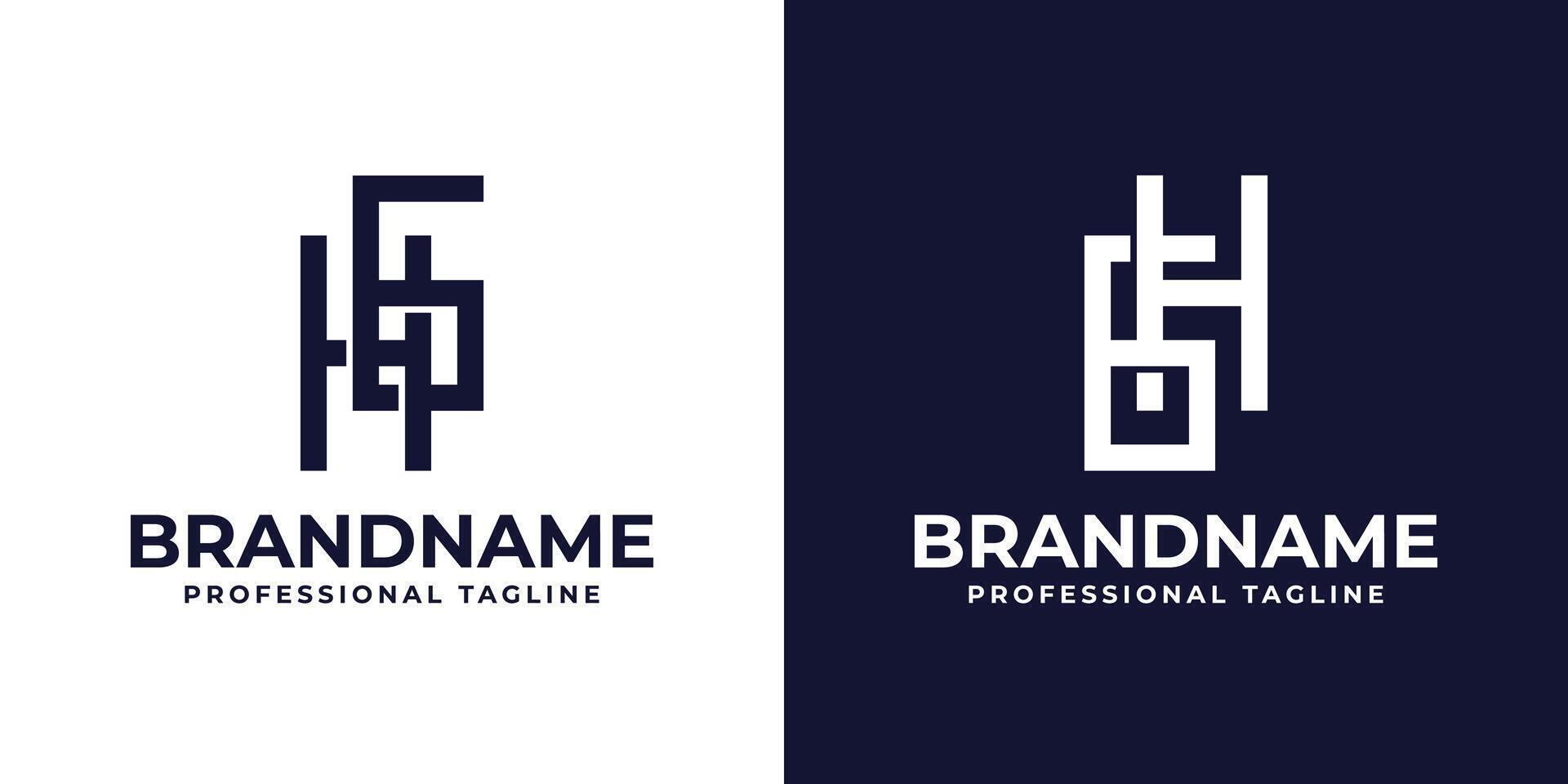 Letters HG and GH Monogram Logo, suitable for any business with GH or HG initials vector